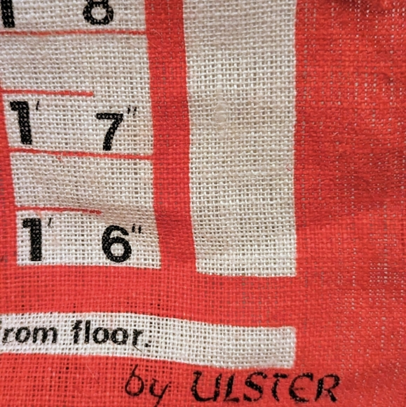 Vintage Ulster Pure Irish Linen "See How You Grow" Giraffe Growth Chart - Picture 5 of 7